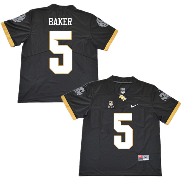 Men #5 Jarrad Baker UCF Knights College Football Jerseys Sale-Black